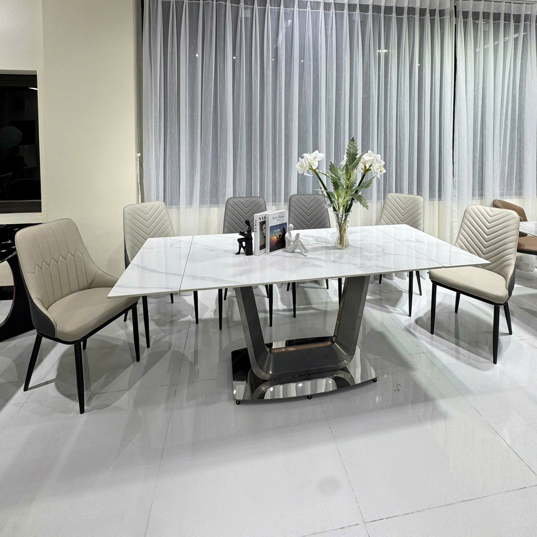 BÀN ĂN THÔNG MINH MỞ RỘNG MẶT ĐÁ ERICA – DP04