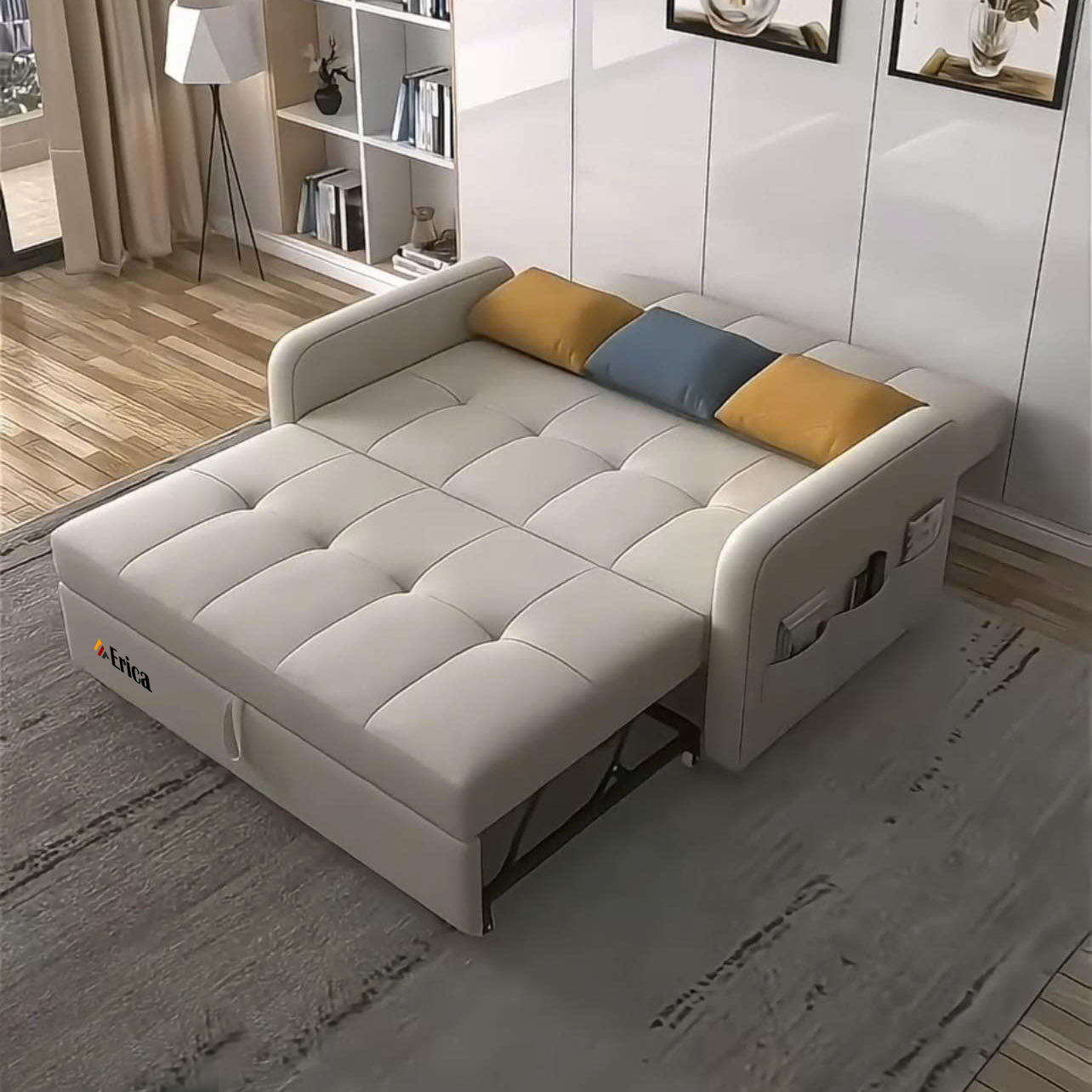 GIƯỜNG SOFA ĐA NĂNG ERICA - LX1 TRẮNG SỮA