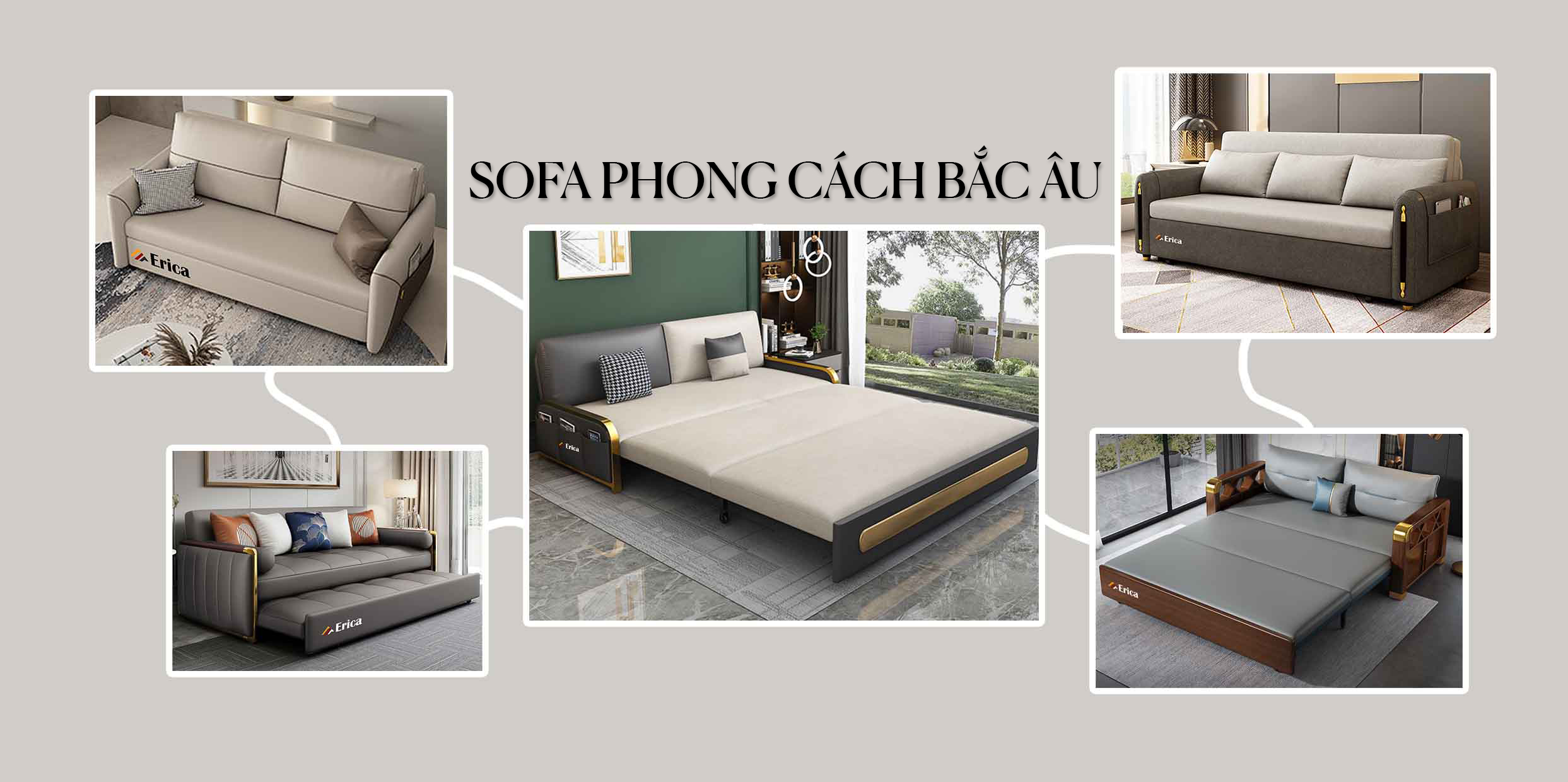 GIƯỜNG NGỦ SOFA PHONG CÁCH BẮC ÂU ~ ĐƠN GIẢN NHƯNG VÔ CÙNG TINH TẾ